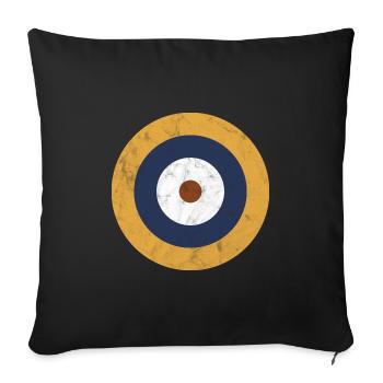 Spitfire Roundel - Sofa pillowcase 17,3'' x 17,3'' (45 x 45 cm) - black - Front