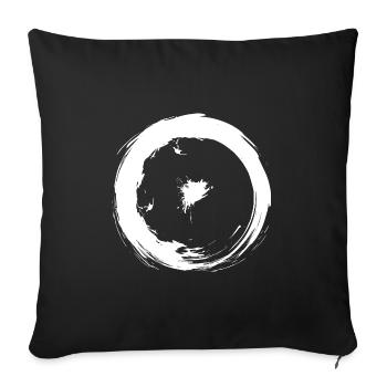 Astronomical symbols sun symbol design white - Sofa pillowcase 17,3'' x 17,3'' (45 x 45 cm) - black - Front