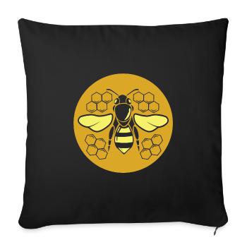 Abeille Sauvez les abeilles Abeilles Cadeau d’abeilles - Housse de coussin décorative 45 x 45 cm - noir - Devant