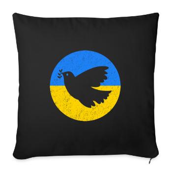 Dove of Peace Ukraine - Sofa pillowcase 17,3'' x 17,3'' (45 x 45 cm) - black - Front