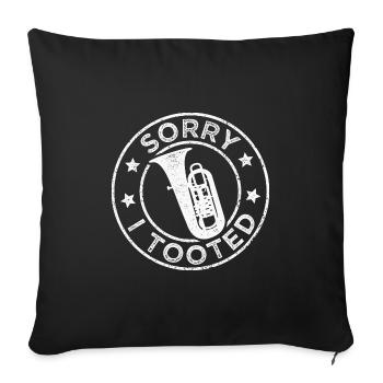 Tuba Tuba Orchestra Musicien Brass Band - Housse de coussin décorative 45 x 45 cm - noir - Devant