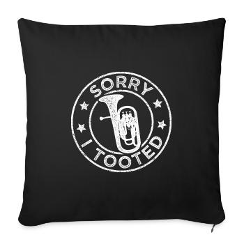 Euphonium Musique à vent Euphoniste Orchestre Musiciens - Housse de coussin décorative 45 x 45 cm - noir - Devant