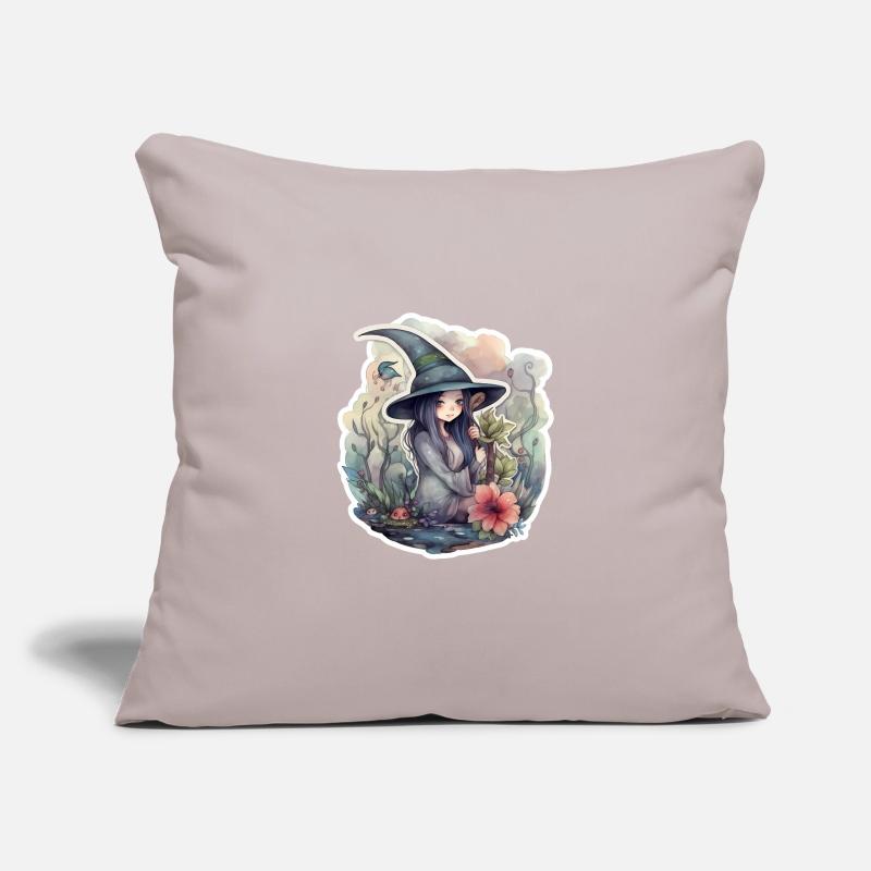 Sorcière douce dans l’eau Housse de coussin décorative 45 x 45 cm
