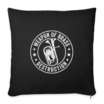 Bariton Euphonium Blasmusik Orchester Musiker - Sofakissenbezug 45 x 45 cm - Schwarz - Vorne