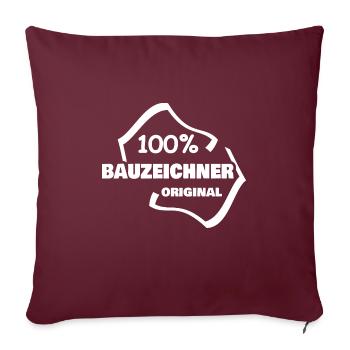 Dessinateur - Housse de coussin décorative 45 x 45 cm - bordeaux - Devant