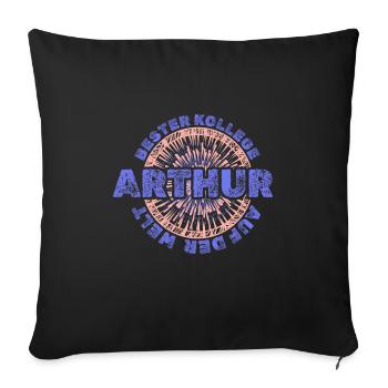 Cadeau pour Arthur - Housse de coussin décorative 45 x 45 cm - noir - Devant