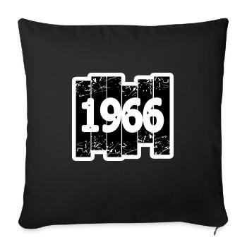 Year 1966 - Sofa pillowcase 17,3'' x 17,3'' (45 x 45 cm) - black - Front