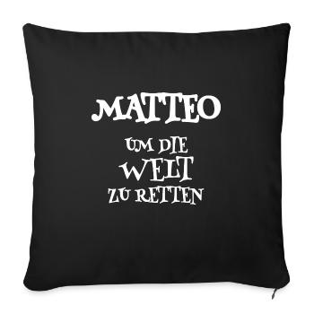 Matteo - Sofa pillowcase 17,3'' x 17,3'' (45 x 45 cm) - black - Front