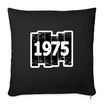 1975 - Housse de coussin décorative 45 x 45 cm - noir - Devant