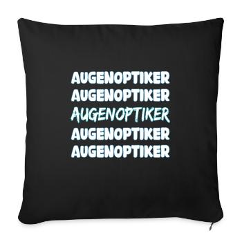 Optician as a job - Sofa pillowcase 17,3'' x 17,3'' (45 x 45 cm) - black - Front