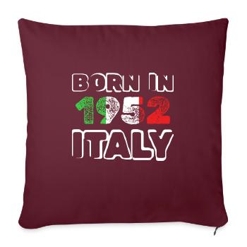 1952 - Sofa pillowcase 17,3'' x 17,3'' (45 x 45 cm) - burgundy - Front
