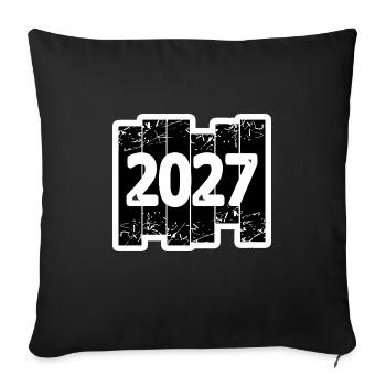 2027 - Sofa pillowcase 17,3'' x 17,3'' (45 x 45 cm) - black - Front