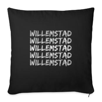 Gift for Willemstad - Sofa pillowcase 17,3'' x 17,3'' (45 x 45 cm) - black - Front