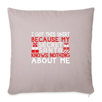 Secret Santa - Housse de coussin décorative 45 x 45 cm - taupe clair - Devant