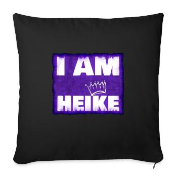 Heike - Housse de coussin décorative 45 x 45 cm - noir - Devant