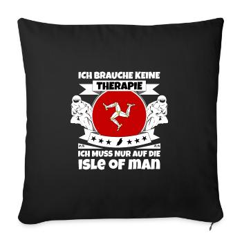 Isle of Man Flagge Triskele Flag of Isle of Man - Sofakissenbezug 45 x 45 cm - Schwarz - Vorne