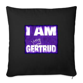 Gertrud - Sofakissenbezug 45 x 45 cm - Schwarz - Vorne