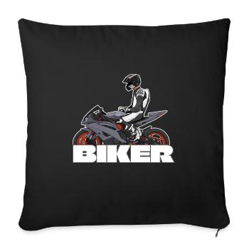 Motorcycle Lifestyle / Motorrad / Motorräder biker - Sofakissenbezug 45 x 45 cm - Schwarz - Vorne