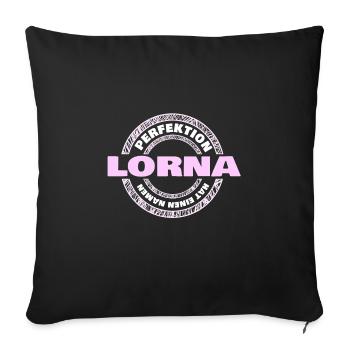 Perfektion Lorna - Sofakissenbezug 45 x 45 cm - Schwarz - Vorne