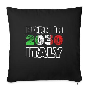 Italy 2030 - Sofa pillowcase 17,3'' x 17,3'' (45 x 45 cm) - black - Front