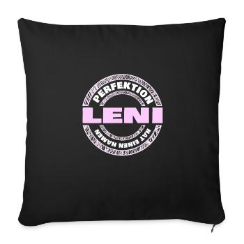 Perfektion Leni - Sofakissenbezug 45 x 45 cm - Schwarz - Vorne