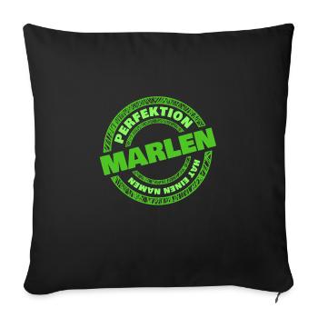 Geschenk für Marlen - Sofakissenbezug 45 x 45 cm - Schwarz - Vorne