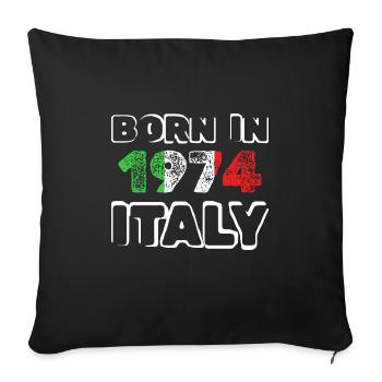 Italy 1974 - Sofa pillowcase 17,3'' x 17,3'' (45 x 45 cm) - black - Front