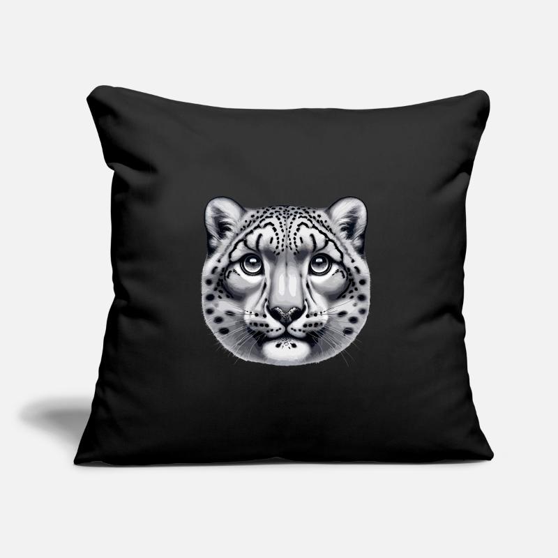Léopard des neiges Léopard blanc Léopard Housse de coussin décorative 45 x 45 cm