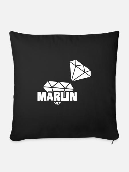 Kostbar Marlin - Sofakissenbezug 45 x 45 cm - Schwarz
