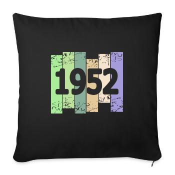 Œuvre d’art 1952 - Housse de coussin décorative 45 x 45 cm - noir - Devant