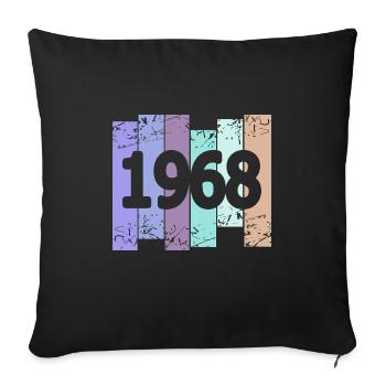 1968 - Sofa pillowcase 17,3'' x 17,3'' (45 x 45 cm) - black - Front