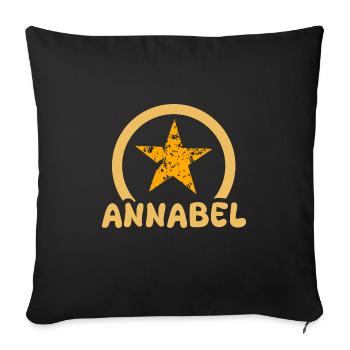 Geschenk für Annabel - Sofakissenbezug 45 x 45 cm - Schwarz - Vorne