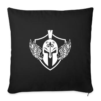sparta helm wappen - Sofakissenbezug 45 x 45 cm - Schwarz - Vorne