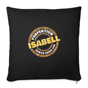 Perfektion Isabell - Sofakissenbezug 45 x 45 cm - Schwarz - Vorne