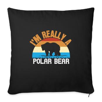 Grizzly Baer Braunbaer Natur Wald Geschenk 39 - Sofakissenbezug 45 x 45 cm - Schwarz - Vorne