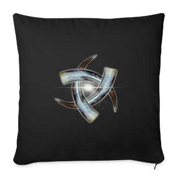 Odin symbol - Sofa pillowcase 17,3'' x 17,3'' (45 x 45 cm) - black - Front