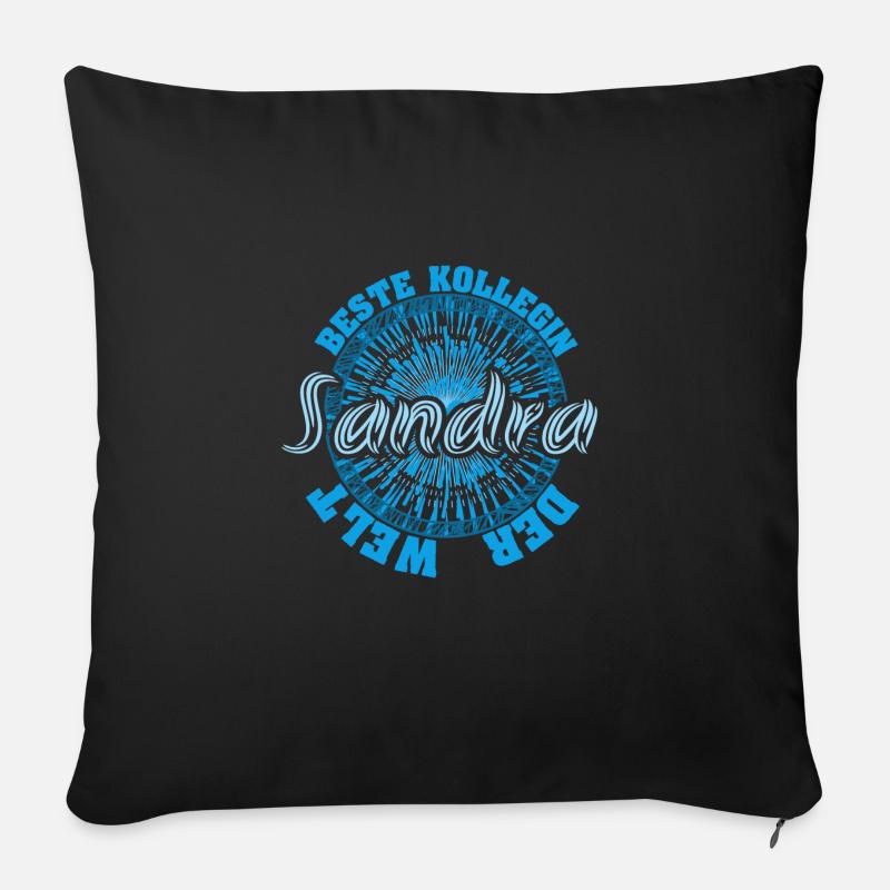 Sandra - Sofakissenbezug 45 x 45 cm - Schwarz