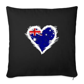 Australia - Sofa pillowcase 17,3'' x 17,3'' (45 x 45 cm) - black - Front