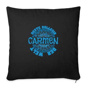 Beste Arbeitskollegin Carmen - Sofakissenbezug 45 x 45 cm - Schwarz - Vorne