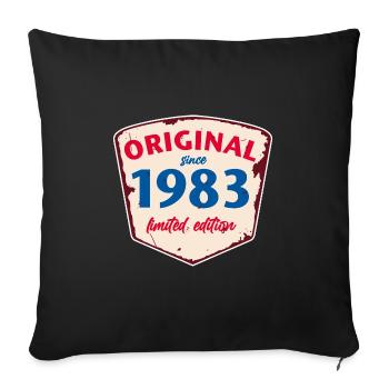 1983 Blechschild - limeted edition - Vintage - Sofakissenbezug 45 x 45 cm - Schwarz - Vorne