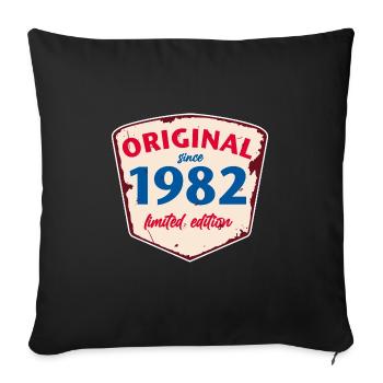 1982 Blechschild - limeted edition - Vintage - Sofakissenbezug 45 x 45 cm - Schwarz - Vorne