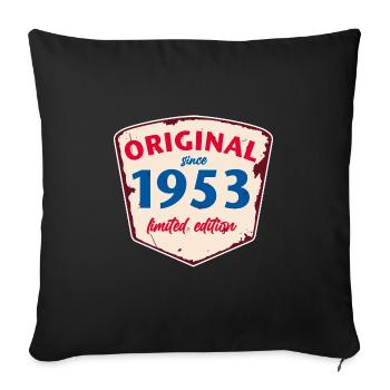 1953 Blechschild - limeted edition - Vintage - Sofakissenbezug 45 x 45 cm - Schwarz - Vorne