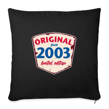 2003 Blechschild- limeted edition - Vintage - Sofakissenbezug 45 x 45 cm - Schwarz - Vorne