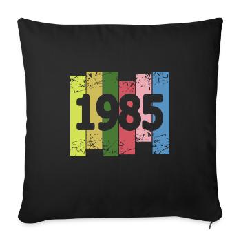 1985 - Sofa pillowcase 17,3'' x 17,3'' (45 x 45 cm) - black - Front