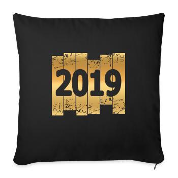 in 2019 - Sofa pillowcase 17,3'' x 17,3'' (45 x 45 cm) - black - Front