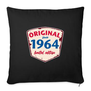 1964 Blechschild - limeted edition - Vintage - Sofa pillowcase 17,3'' x 17,3'' (45 x 45 cm) - black - Front