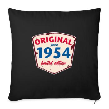 1954 Blechschild - limeted edition - Vintage - Sofakissenbezug 45 x 45 cm - Schwarz - Vorne