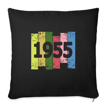 1955 - Sofakissenbezug 45 x 45 cm - Schwarz - Vorne