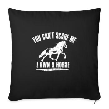 Schönes Reiten Pferde Spruch für Reiter - Sofakissenbezug 45 x 45 cm - Schwarz - Vorne