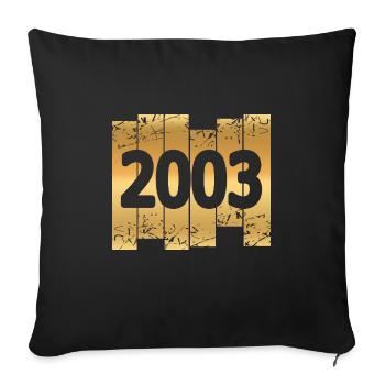 Witzig 2003 - Sofakissenbezug 45 x 45 cm - Schwarz - Vorne